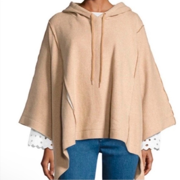 See by Chloe Camel Cotton Blend
Hooded Poncho size M. NWOT - Picture 1 of 11
